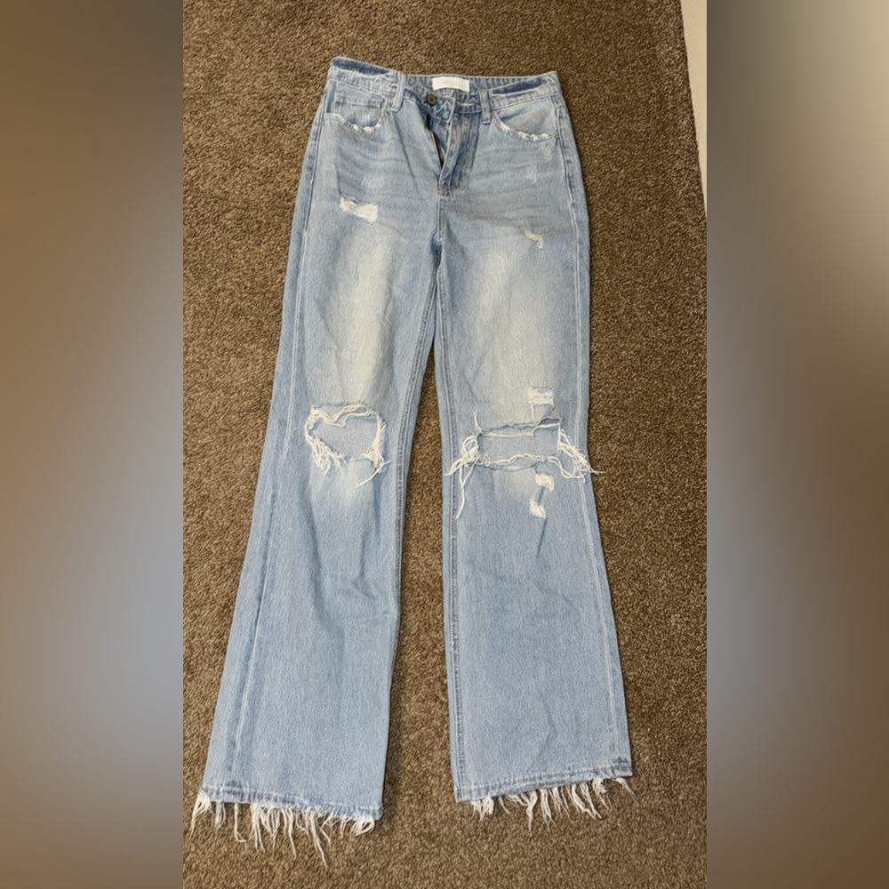 Distressed Light Blue Women's Jeans